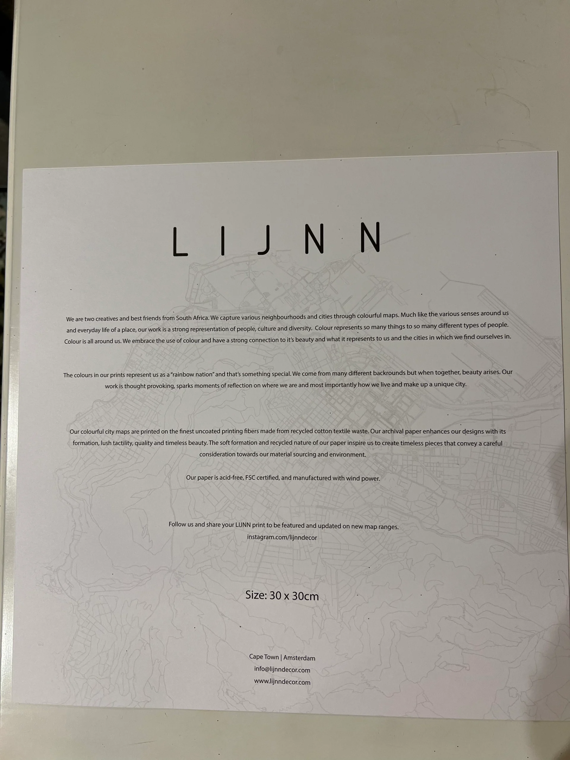 Lijnn Decor Poster 30x30cm - Spakenburg - Afbeelding 3