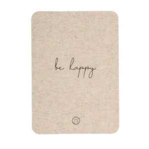 Zusss Linnen Kaart met envelop - Be Happy