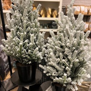 Kerstboom met sneeuw