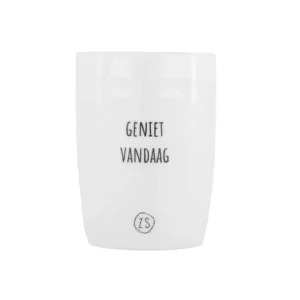 Zusss Koffiemok - geniet vandaag - wit