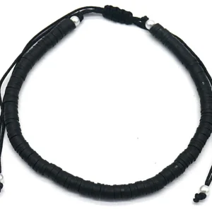 Enkelbandje - touw - touw met kraaltjes - zwart