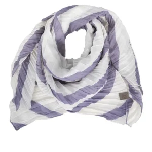 Zusss Sjaal print streep Lila/Zand