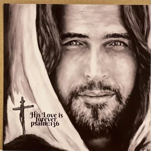 Kaart Jezus - His love is forever - Psalm 136