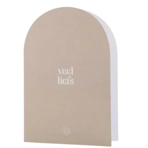 Zusss wenskaart boog - veel liefs - leem