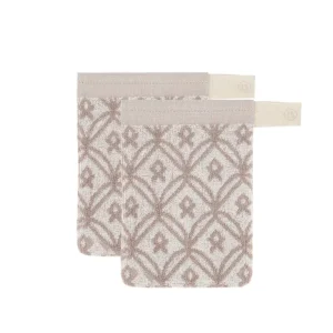 Zusss washandje mozaïek - off white/ leem