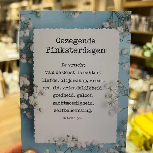 Gezegende Pinksterdagen De vrucht van de Geest is echter - Baaij kaarten