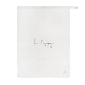 Zusss Theedoek Be Happy - Linnen Peper en zout