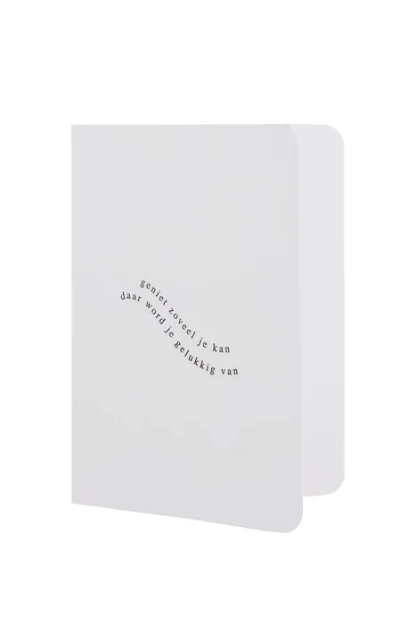 Zusss wenskaart geniet reliëf wit