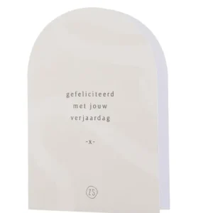 Zusss wenskaart boog - gefeliciteerd - zand