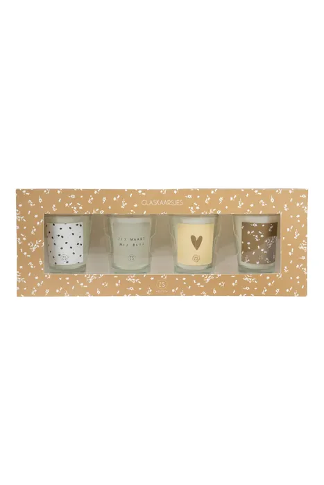 Zusss Set van 4 glaskaarsjes - Jij maakt mij blij - Afbeelding 3