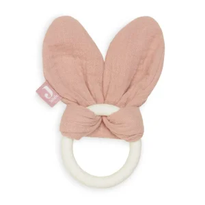 Jollein Bijtring Siliconen - Bunny Ears - Rosewood