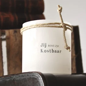 Windlicht - Jij bent zo kostbaar - Wax kaars