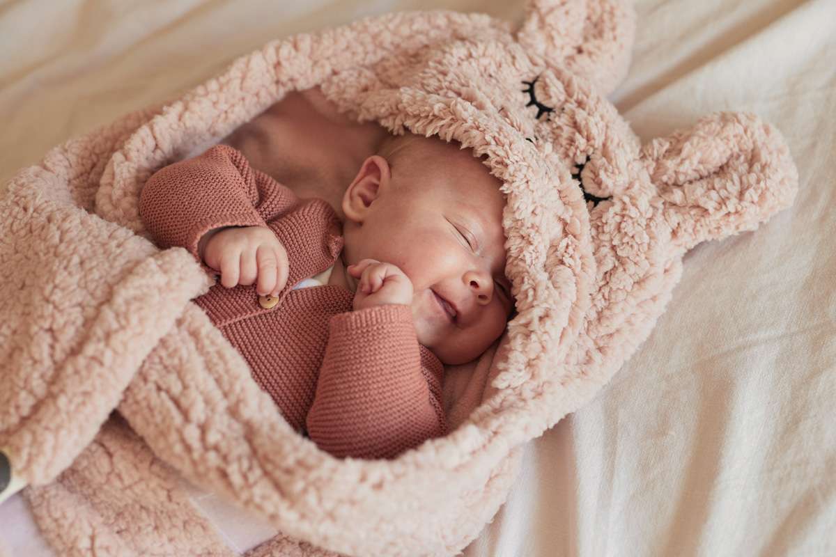 Jollein Wikkeldeken Bunny - 100x105cm - Pale Pink - Afbeelding 6