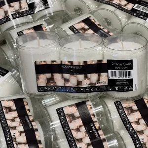 Set van 3 - 24 uurs Kaars - Wit