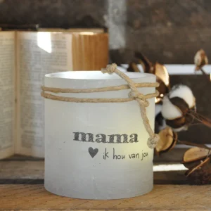 Windlicht - Mama ik hou van jou - Wax Kaars
