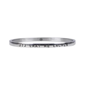 Zusss Armband / Bangle - Jij laat me lachen - Zilver RVS