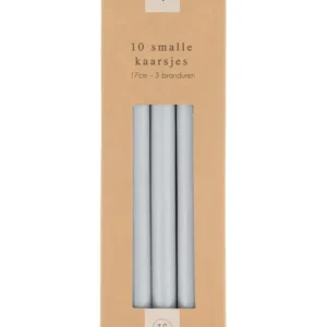 Zusss doosje met 10 smalle kaarsjes - lichtgrijs