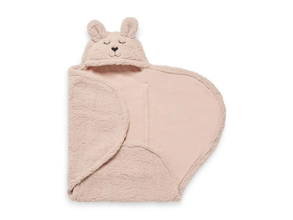 Jollein Wikkeldeken Bunny - 100x105cm - Pale Pink - Afbeelding 8