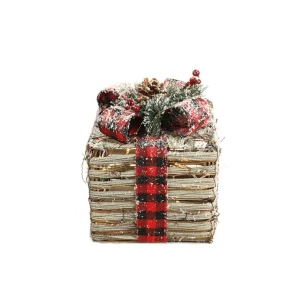 Christmas Box - S - LED timer vk Jussi S naturel-L16B16H20,5CM