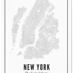 Wijck Poster - New York Stad - 21x30cm
