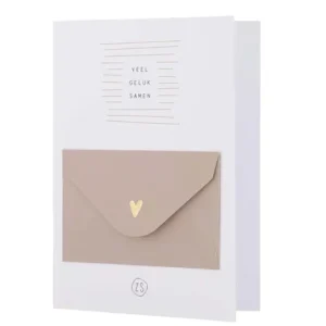 Zusss wenskaart met cadeau-envelop - Geluk Samen - Wit