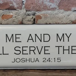 Wandbord (metaal) - As for me and my house we will serve the Lord
