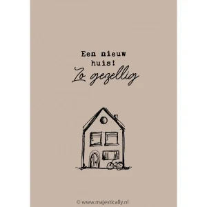 Studio LUV - Interieurbord A4 - Een nieuw huis!