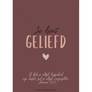 Studio LUV - Interieurbord A4 - Je bent geliefd