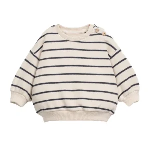 Play Up - sweater with striped pattern - ecru/grafite