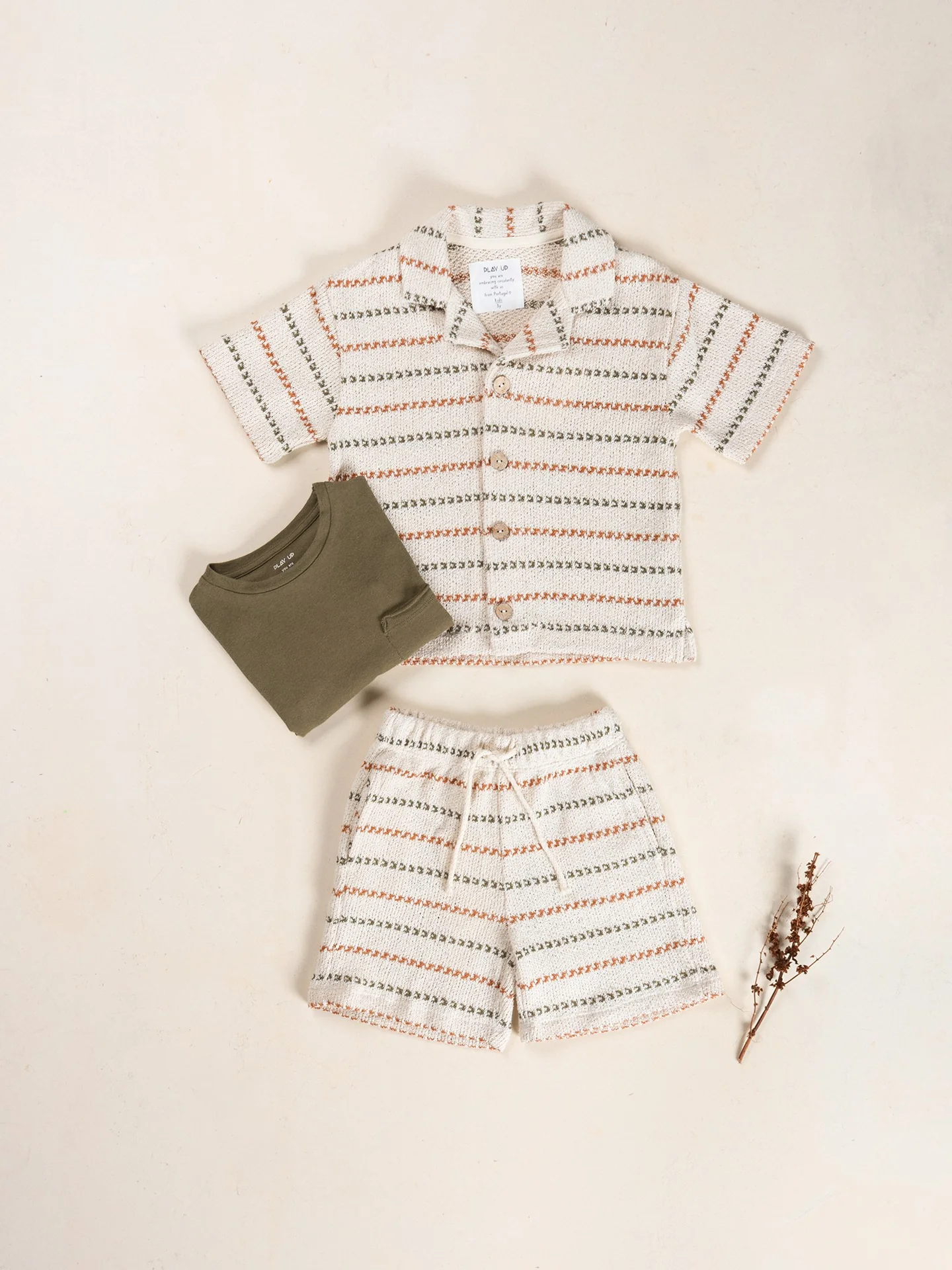 Play Up - knit short with stripe pattern kid - Afbeelding 4