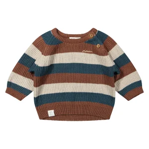 Riffle Amsterdam - knitted sweater Milo - stripe blue