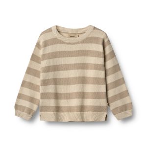 Wheat - knit pullover Morgan kid - beige stripe