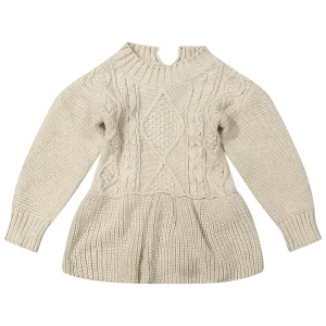 Two You Label - knitted baby dress Kate - oat