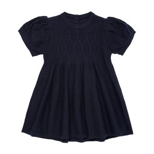Copenhagen Colors - knitted cable dress - navy