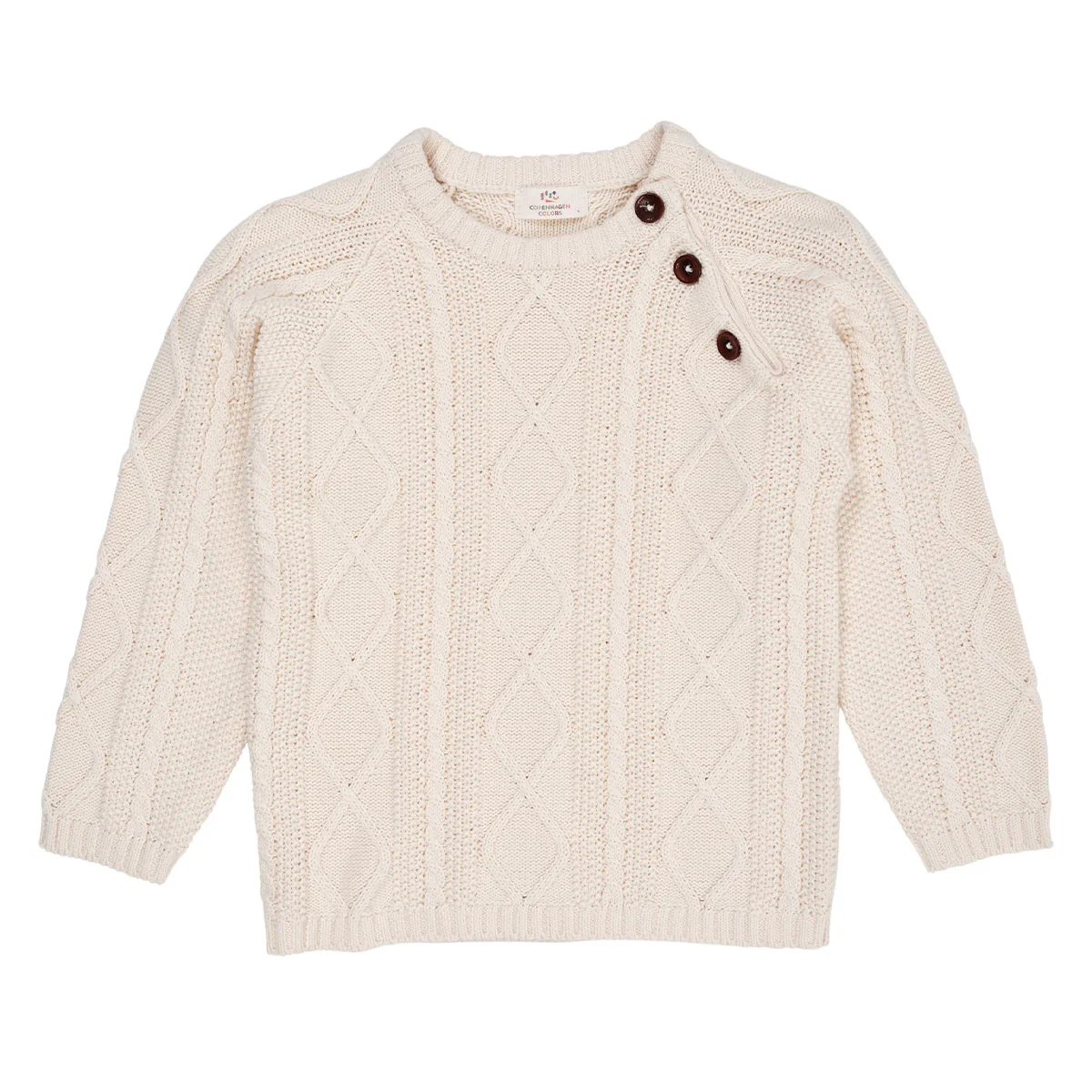 Copenhagen Colors - knitted cable jumper - cream - Afbeelding 2