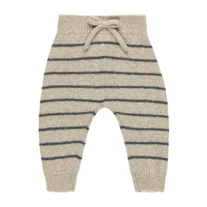 Quincy Mae - knitted pants - indigo stripe