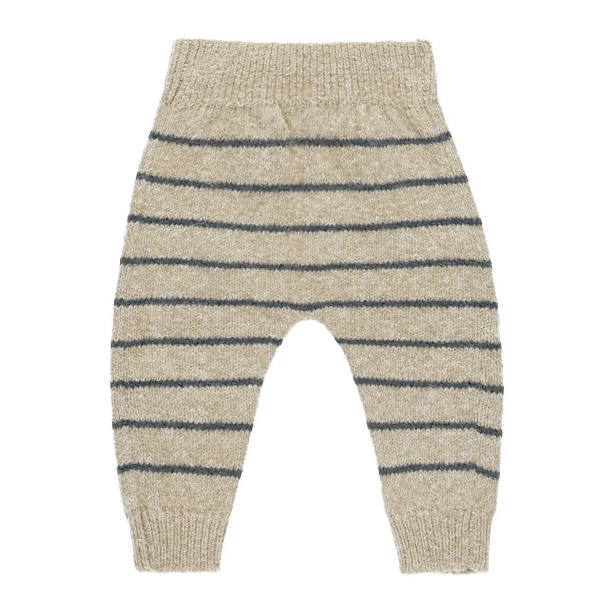 Quincy Mae - knitted pants - indigo stripe - Afbeelding 4