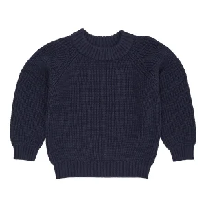 Copenhagen Colors - knitted classic rib jumper - navy