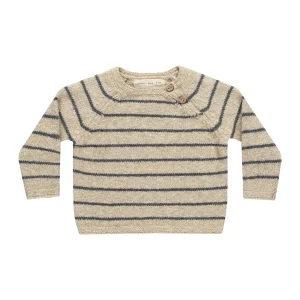 Quincy Mae - knitted sweater Ace - indigo stripe