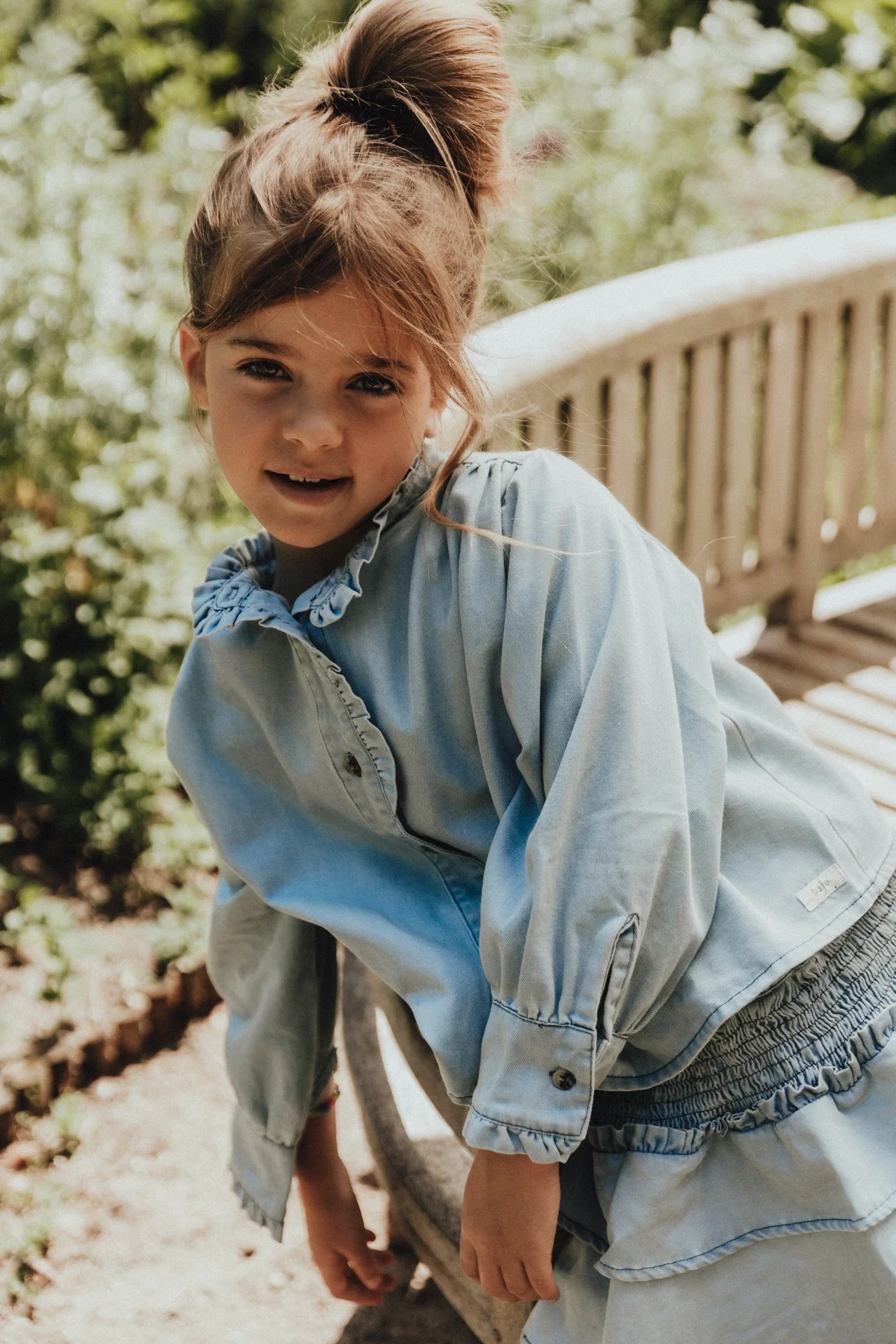 Baje Studio - denim blouse Lala - blue light - Afbeelding 3