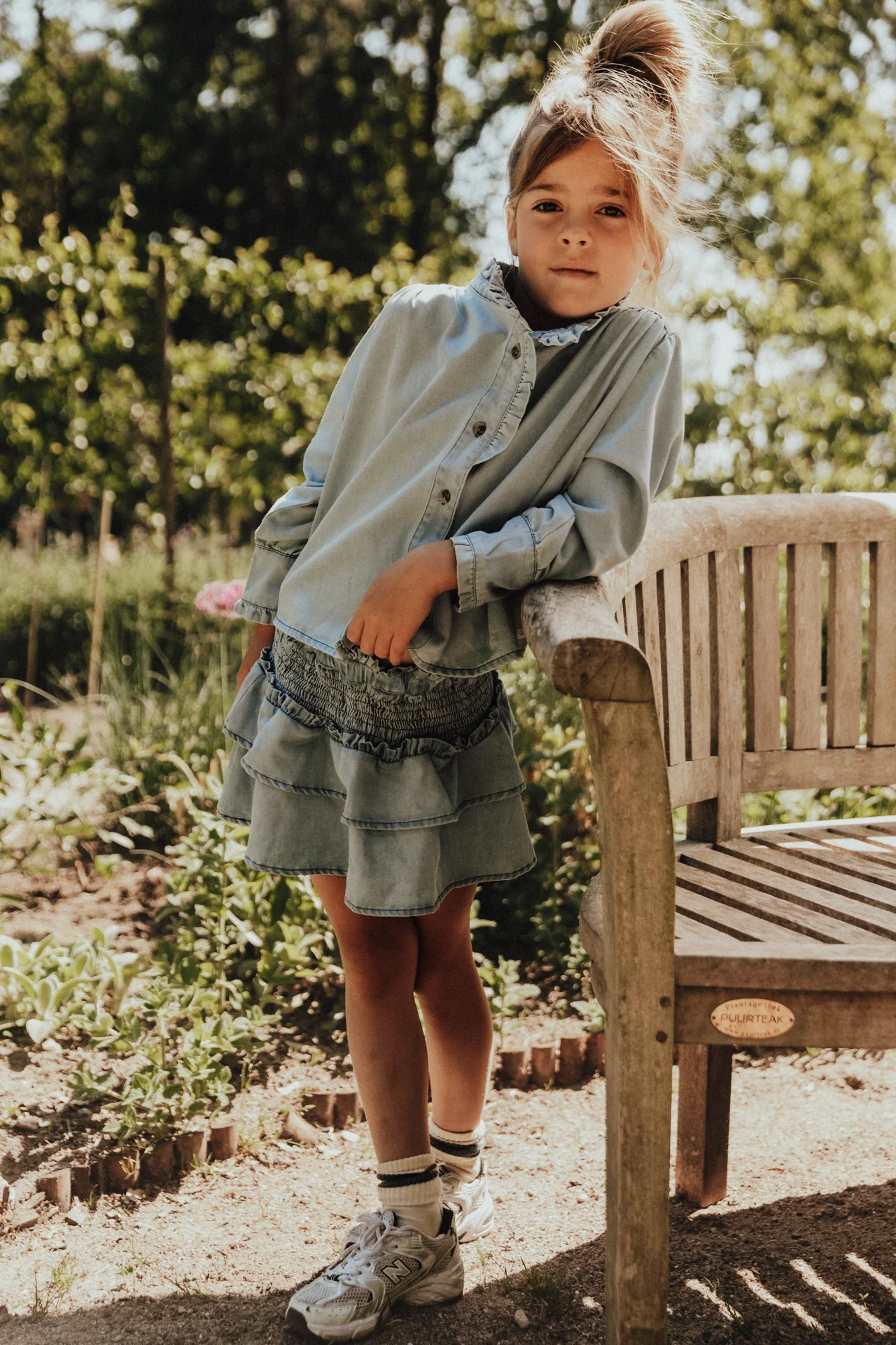 Baje Studio - denim blouse Lala - blue light - Afbeelding 4