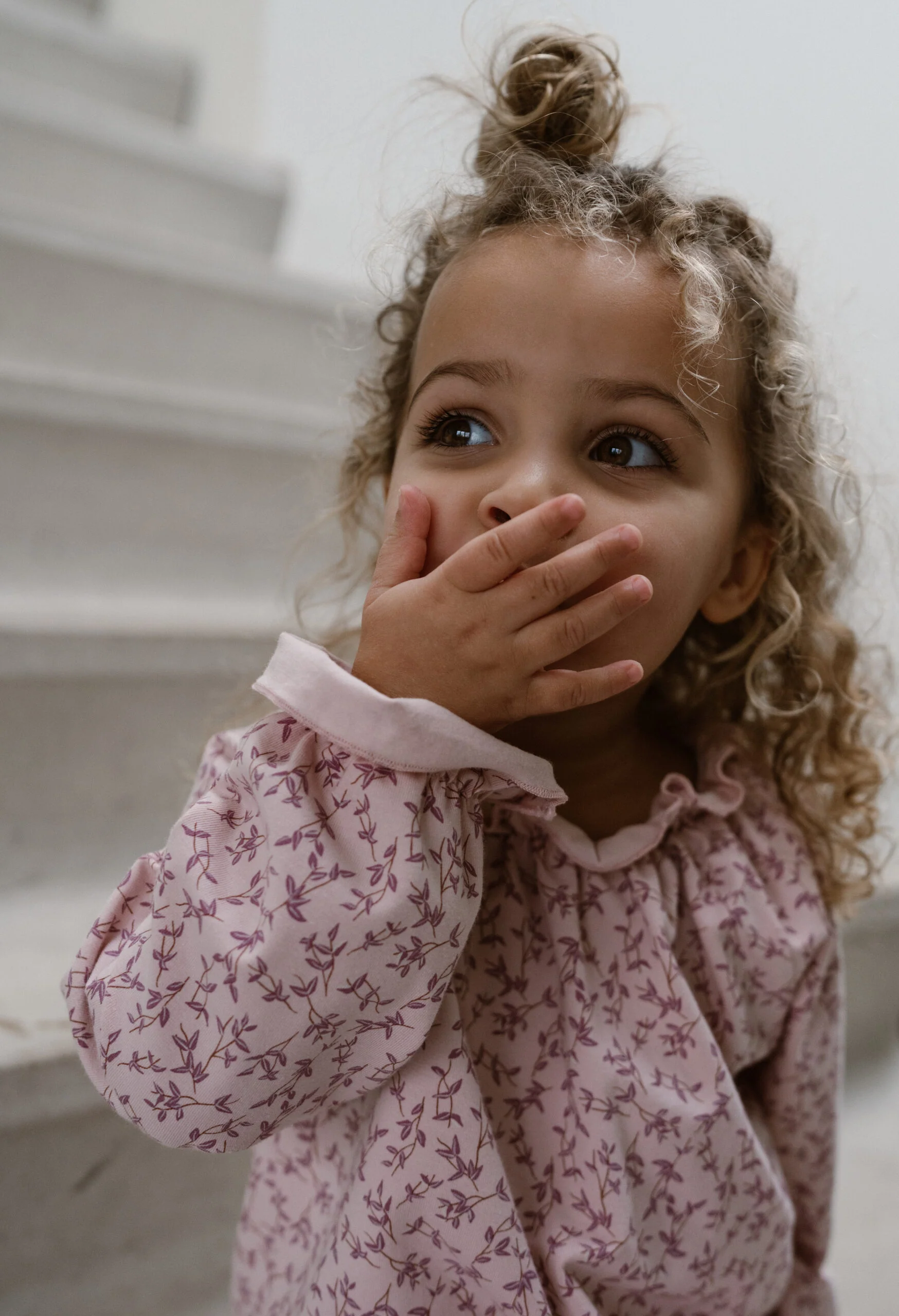 Navy Natural - top Lauren mauve leaves - Afbeelding 4