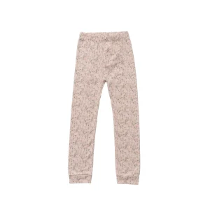 Navy Natural - legging field of flowers