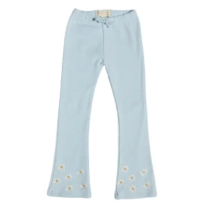 Two You Label - flare legging Lilly embroidery flower - light blue