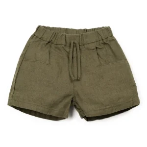 Play Up - linen shorts - green