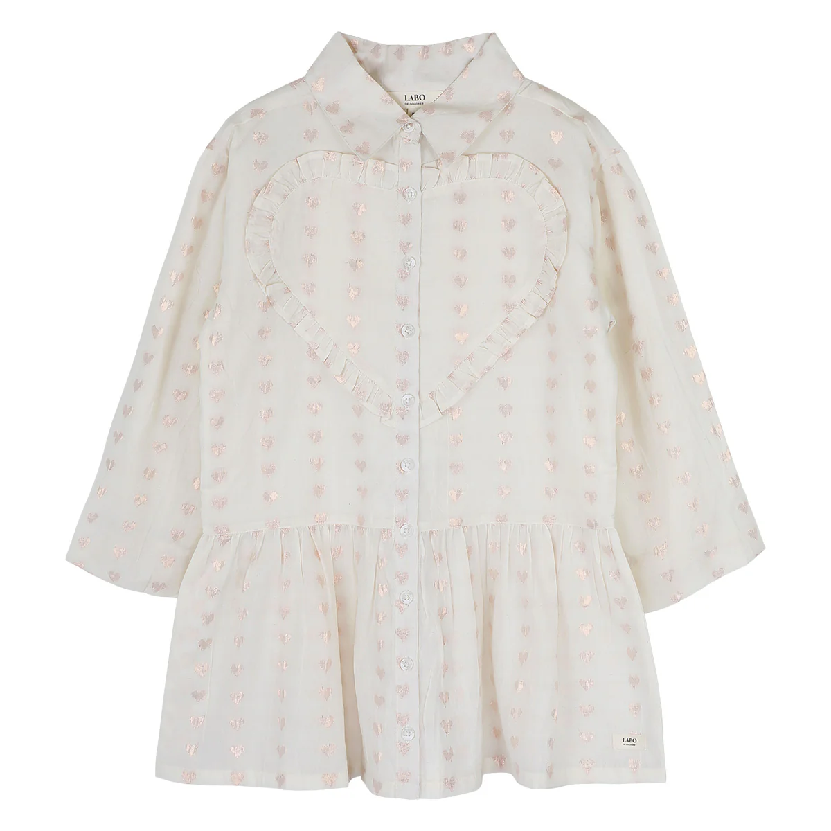 Labo - heart dress Linne - beige