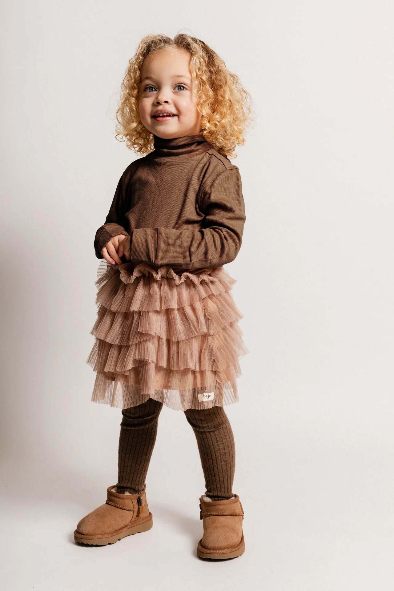 Baje Studio - turtle neck Lutern - brown cacao - Afbeelding 4