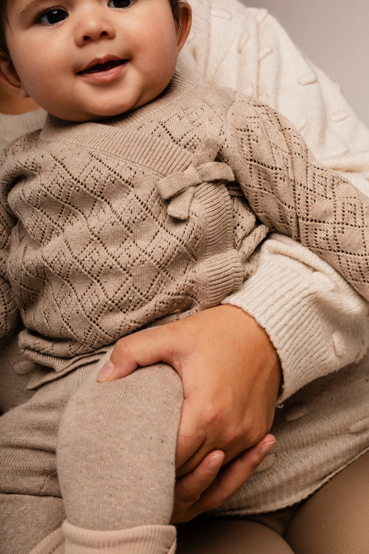 Baje Studio - wrap knit cardigan Maracon - sand desert multicolor - Afbeelding 3