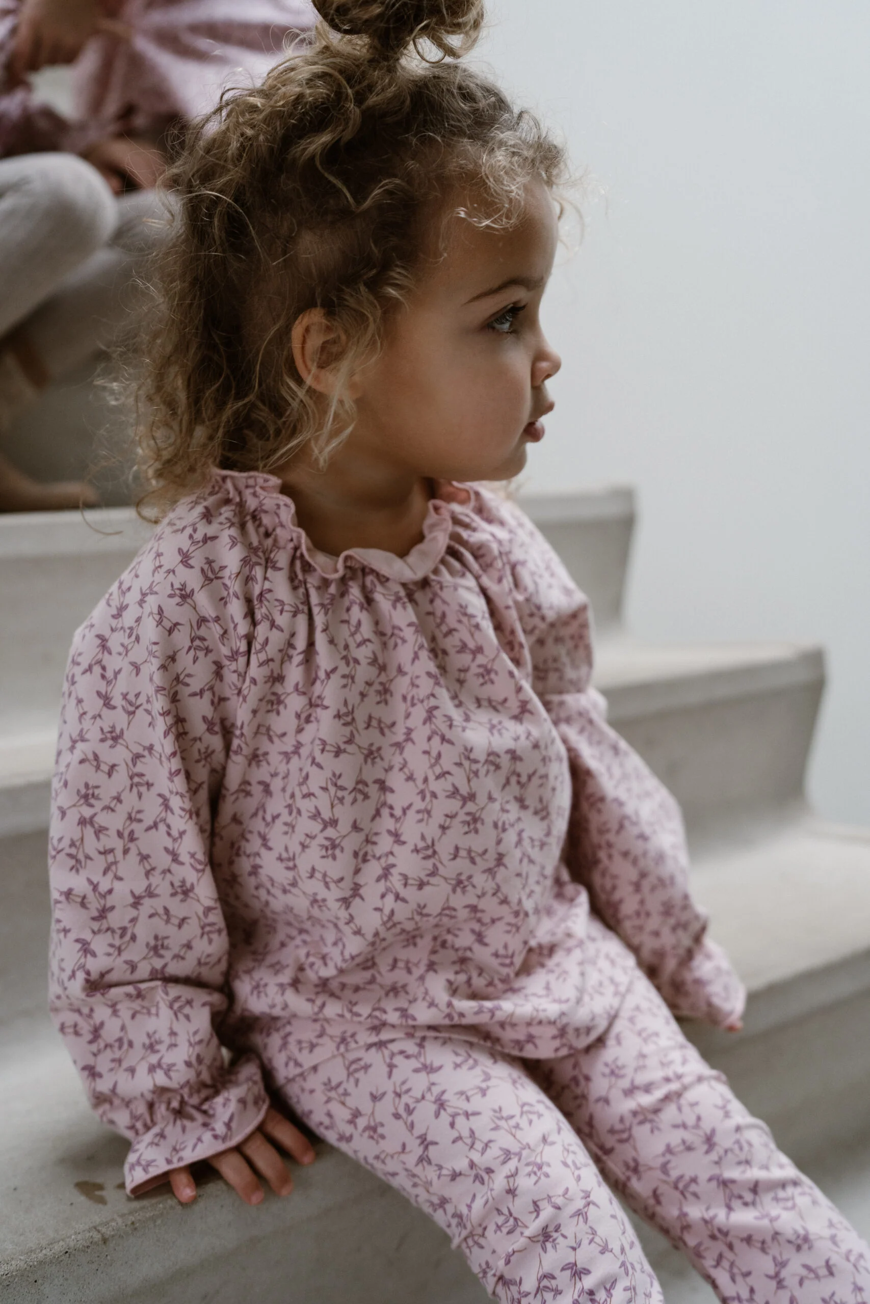 Navy Natural - top Lauren mauve leaves - Afbeelding 3