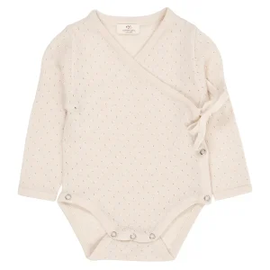 Copenhagen Colors - merino wollen overslag romper - crème